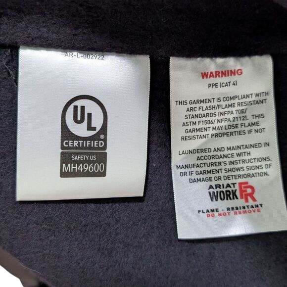 ARIAT Men's CAT 4 FR Canvas Stretch Jacket -Grey NWOT - Picture 15 of 16